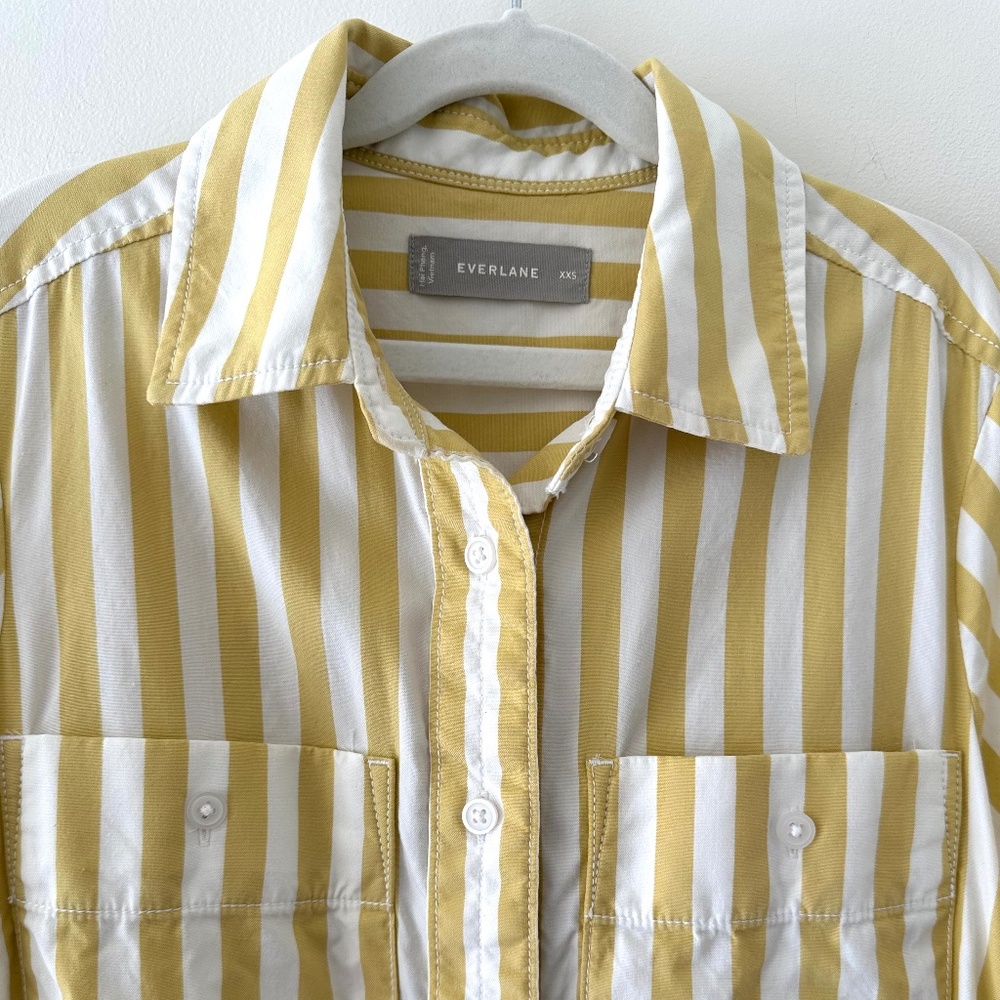 Everlane Day Tripper Dress - Yellow & White Striped XXS - Picture 7 of 14